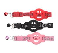 GALPADA 3 Collares Rastreadores Reflectantes para Gatitos y Cachorros con Campana, Nylon y Silicona, Banda de Seguridad para Uso Diario Aire Libre, Paquete de 3