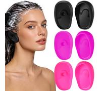 GALPADA 3 Pares Orejeras de Silicona para Teñir el Cabello, Auditivos Reutilizables para Peluquería, Cubiertas Oídos Resistentes al Agua Tinte, Uso en Salón y Hogar