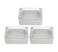 GALPADA 3 Piezas Caja Eléctrica para Exteriores, Caja de Protección Eléctrica Transparente de Abs, Color Claro, con Tapa Abatible y Estructura Modular Expandible, para Módulos de