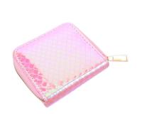 GALPADA 3 Piezas Cartera Bolsa Monedero Billetera Animal Holográfica Damas Billetera De Damas Bolso Rojo Mini Billetera Niña Chica Bolso De Las Niñas Bolso para Niñas De Las Mujeres Rosa