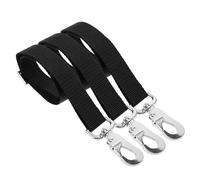 GALPADA 3 Piezas Correa para Cubo de Agua para Caballos Percha para Cubos Ajustable y Alimentación de Caballos Metal y Webbing Negro