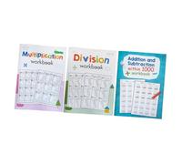 GALPADA 3 Piezas Cuaderno de Matemáticas para Ejercicios de Multiplicación y División para Desarrollar Habilidades Fundamentales Aprendizaje