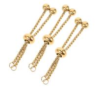 GALPADA 3 Piezas Extensores Deslizadores Ajustables de Pulsera Inoxidable para Creación de Joyas Diy Cadena Elegante de Accesorios para Pulseras