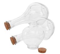 GALPADA 3 Piezas Frascos Tapones de Corcho de Botellas para Ceremonia de Arena Boda Vasijas de Corazón Contenedores Decorativos para Recuerdos de Fiesta Nupcial