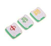GALPADA 3 Piezas Joya de Estilo Chino Broche de Carácter Chino Adorno de Insignia de Solapa Amuleto de Símbolo de Buena Fortuna Accesorio de Joyería de Año para Mujer Broche de Ropa Pin