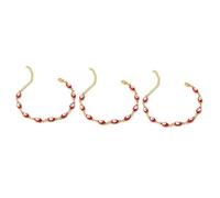 GALPADA 3 Piezas Joyas De Globo Ocular Ovalado Pulsera De Cuentas De Mal De Ojo Pulseras De Cuentas Mal De Ojo Joyería De Mano Cadena De Muñeca Mal De Ojo Joyería Azul Rojo Acero Titanio