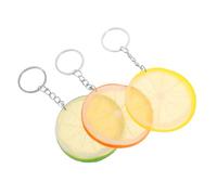 GALPADA 3 Piezas Llaveros Limón Decorativos para Bolso Colgantes Forma de Rodaja de Limón Accesorios Ligeros y Duraderos para Mujeres Charms Frescos y Versátiles para Uso Diario