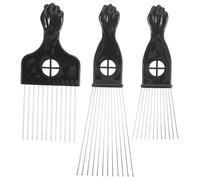GALPADA 3 piezas Peine Metálico Doble Cara para Cabello Rizado y Enredos Peine de Acero Inoxidable Resistente y Flexible para Hombres y Mujeres Cuidado del Cabelludo