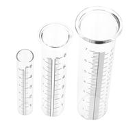 GALPADA 3 piezas Pluviómetro de Vidrio Profesional Tubos de Medición Claros y Resistente y Práctico para Exteriores y Hogar