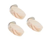 GALPADA 3 Tablas Naturales para Soporte de Pájaros y Loros, Material Hierro Resistente, Color Caqui, Accesorio Adecuado para Mantener Ocupadas Aves en Jaulas