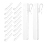 GALPADA 35 Ganchos de Plástico para Cortinas Plisadas Ajustables Clips para Cinta de Cortina de 75 CM Paquete de 35 Unidades y Baño