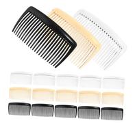 GALPADA 36 piezas Peines Laterales Franceses para Mujer de PC Plástico Seguro Multi Dientes para DIY Accesorios Pelo Negro Blanco Transparente