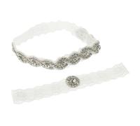 GALPADA 3pares Tira De Ligas De Novia De Encaje Cristales Banda De Para Boda Decoración Para Novias y Fiestas