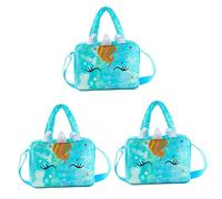 GALPADA 3piezas Bandolera Infantil De Unicornio Mochila De Peluche Decorativa para Niñas Diseño Adorable y Correa para Kindergarten y Cumpleaños Accesorio Práctico y Duradero