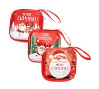 GALPADA 3piezas Mini Cartera Navideña De Obsequio De Navidad Bolsitas para Dulces De Estuches para Auriculares y Cables De Datos Adornos para Colgar El Árbol De Navidad Colgante Decorativo