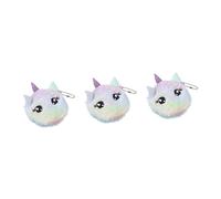 GALPADA 3piezas Monedero De Peluche Forma De Unicornio Colorido para Niñas y Mujeres Cartera De Mascota De Gato Diseño De Ojos para Accesorios Diarios y Monedas