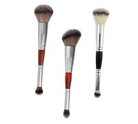 GALPADA 3Piezas Pinceles Dobles de Maquillaje para Mujer Accesorios de Cosmética y Funcionales Incluye Cepillo de Rubor y Difuminador