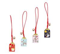 GALPADA 4 Colgantes de Cadena para Teléfono Móvil de Metal, Pulsera Adornada para Teléfono y Bolso, Accesorios de Buena Suerte