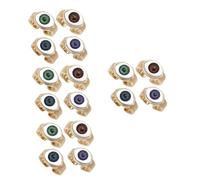 GALPADA 4 Juegos Anillos De Mal De Ojo Anillos Esteticos Joyas Geniales Para Hombres Anillo Gótico Anillos De Hombre Anillo De Mal De Ojo Anillos Estéticos Anillo Abierto Cobre 4 Uds * 4