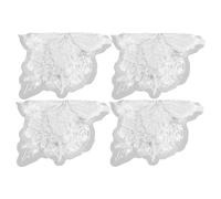 GALPADA 4 Piezas Aplicaciones para Vestidos de Novia en Blanco Detalle Floral y Encaje de Plástico para Proyectos DIY y Reparaciones Prácticas