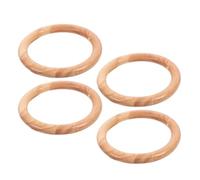 GALPADA 4 piezas Asas de Madera Redondas para Bolsos Hechos Crochet de Mangos Resistentes y Cómodos para Manualidades Macramé Accesorios Naturales para Bolsos Bandolera Fina y Tote