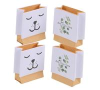 GALPADA 4 Piezas Bolsas Miniatura para Decoración de Casa de Muñecas Accesorios Realistas para Envoltura de Flores y Coleccionables Paquete de Kraft Resistente y Detallado