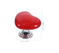 GALPADA 4 piezas Botón para Tanque de Agua de Inodoro Forma Corazón Rojo de Botón de Descarga para Baño Accesorio Auxiliar Resistente y Fácil de Instalar Mecanismo Práctico para Cisterna
