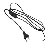 GALPADA 4 piezas Cable de Alimentación con Interruptor para Lámparas de Escritorio Enchufe Redondo Negro Resistente y Versátil para Hogar y Oficina Compatible Acv
