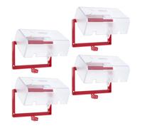 GALPADA 4 Piezas Caja de Enchufe Protectora Protector de Enchufe Eléctrico Caja de Plástico PC Transparente a Prueba de Bebés y Mascotas y Toma de Corriente Hogar y Baño