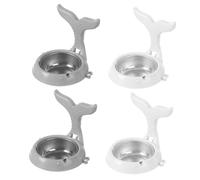 GALPADA 4 Piezas Cenicero de Pared Plegable de Acero Inoxidable con Adhesivo Gran Capacidad y Resistente al Viento para Baño Oficina y Hogar