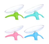 GALPADA 4 Piezas Ruedas para Ejercicio de Hámster Platillos Voladores Silenciosos y Resistentes Juguetes para Roedores Pequeños Ruedas Antirruido para Jerbos Ratones y Erizos Colores