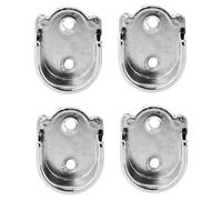 GALPADA 4 Piezas Soporte para Barra de Cortina de Ducha de Aleación de Zinc Diseño bajo Perfil Resistente para Baño Armario Ventana y Lavandería Instalación Fácil y