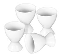 GALPADA 4 Porta Huevos Individuales de Cerámica de Color Claro para Servir Huevos Duros o Blandos Diseño Moderno y Elegante, Adecuado para Desayuno en Cocina