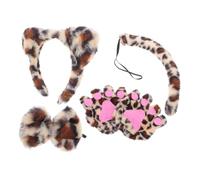 GALPADA 4 Tocados Con Estampado De Leopardo Para Disfraz De Cosplay Accesorios Para Fiestas Disfraz De Animal Vestido Con Estampado De Leopardo Accesorios Para Fotos Con Estampado De