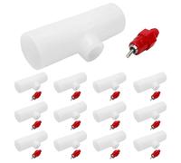GALPADA 40 Bebederos de Tetina para Pollos de Plástico Blanco con Conectores en T de 1/2' para Aves de Corral, Fácil Instalación y Compatible para Uso Interior y Exterior