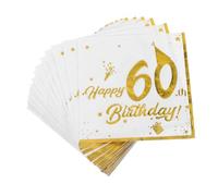 GALPADA 40 Piezas Servilletas Elegantes para Cumpleaños de Diseño para Celebraciones y Decoración de Fiestas Alta Absorbencia y Desechables y Convenientes