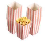 GALPADA 48piezas Cajas Para Palomitas De Maíz Recipientes De Papel Individuales Cajas Para Palomitas De Maíz Para Fiestas Noche De Cine Color Rosa Estándar Material De Papel