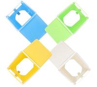 GALPADA 4piezas Comedero Colgante Multifunción para Palomas y Aves Pequeñas Recipiente Duradero para Pienso y Agua con Tapa Colores Surtidos Azul Amarillo Verde Blanco