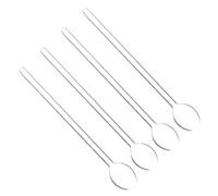 GALPADA 4Piezas Cucharas de Vidrio Resistentes al Calor de Cucharas Largas para Café y Cócteles Elegantes y Ergonómicas para Jugos y Postres