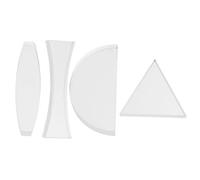 GALPADA 4piezas Lentes Ópticas Lentes Cilíndricas y Semicirculares Material Educativo Para Física