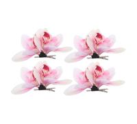 GALPADA 4piezas Pinzas de Flores para Mujer Orquídeas Tropicales Adornos Naturales Bohemios para Bodas de Playa y Vacaciones de Verano