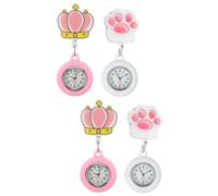 GALPADA 4piezas Reloj De Clip Diseño De y Patita De Nocturna Reloj De Bolsillo para Estudiantes y Profesionales Salud