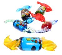 GALPADA 5 Piezas Adornos de Vidrio para Dulces Decoración de Escritorio Conjunto para Cálidos y Románticos de Limpiar
