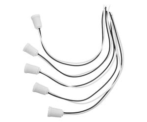GALPADA 5 Piezas Cable Blanco de Plástico E12 Portalámparas para Jardín | Rosca para Bombillas, Montaje Rápido, Transmisión Fiable, Compatibilidad, Diseño Elegante