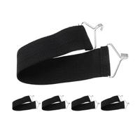 GALPADA 5 Piezas Correas de Refuerzo Negras para Silla Reclinable Portátil de Nylon, Bandas Elásticas Resistentes para Reparación y Uso Versátil en Actividades al Aire Libre