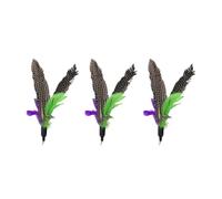 GALPADA 5 Piezas de Cabezas de Repuesto para Varita de Plumas de Ave Diseño Perlado Accesorio Interactivo para Gatos Color Aleatorio Juguete Teaser para Mantener Activo Color Aleatorio