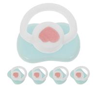 GALPADA 5 Piezas de Mini Dijes para Chupete de Resina en Color Azul Claro, Accesorios Creativos para Fundas de Teléfono y Pinzas de Cabello Diy, Decoraciones Pequeñas para Manualidades