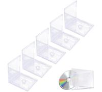 GALPADA 5 piezas doble cd jewel-case con compartimento transparente estándar vacío DVD de repuesto portátil para CD caja de plástico para DVD
