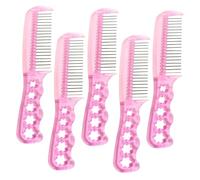 GALPADA 5 piezas Peines de Acero para Pelucas Cepillo Antiestático Duradero para Desenredar y Alisar Cabello Sintético y Natural Cuidado Profesional para Salones y Uso Doméstico