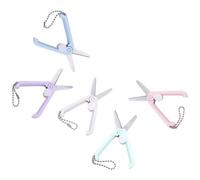 GALPADA 5 Tijeras Pequeñas de Acero Inoxidable Mango Ergonómico, Plegables y Portátiles para Manualidades, Costura y Uso Escolar en Casa o Viaje